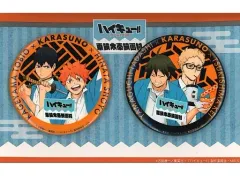 【中古】バッジ・ピンズ 日向翔陽＆影山飛雄＆月島蛍＆山口忠 ヘッドマーク缶バッジセット(2個セット) 烏野高校ver. 「ハイキュー!! TO THE TOP×東映太秦映画村×嵐電」