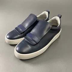 6d12 Sergio Rossi セルジオロッシ SR1 ADDICT アディクト スリッポン スニーカー 6 ネイビー レザー シューズ イタリア製のサムネイル