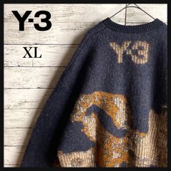 【美品】ワイスリー/Y-3☆名作 ビッグロゴ カモフラ モヘヤ混セーター 美品】ワイスリー/Y-3☆名作 ビッグロゴ カモフラ モヘヤ混セーター
