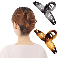 【在庫処分】クリップ 髪留め しっかり しっかりとまる ヘアアクセサリー 大人 2個セット 韓国 大きめ 可愛い バンスクリップ おしゃれ ヘアクリップ かみどめ