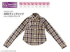 【中古】48cm/50cm用 AZO2チェックシャツ イエローチェック (ドール用)のサムネイル