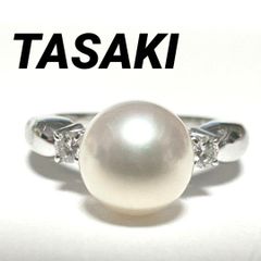 TASAKI Pt900 パール7.4mm ダイヤモンド リング TASAKI Pt900 パール7.4mm ダイヤモンド リング - メルカリ