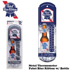 メタル サーモメーター Pabst Blue Ribbon Bottle 【パブスト ビール 温度計】
