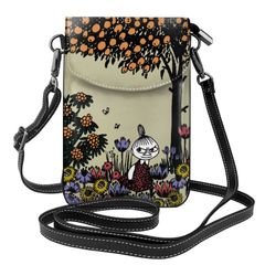 【在庫処分】スマホポーチ レディース 本革 リトルミィ ショルダーバッグ メンズ 薄い 軽量 スマホポシェット ムーミン 人気 かわいい 財布 ミニポーチ 斜め掛けバッグ。高い19.2cm×幅12.5cm×厚4cm。