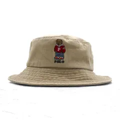 POLO RALPH LAUREN ポロベア バケットハット 59cm ベージュ コットン