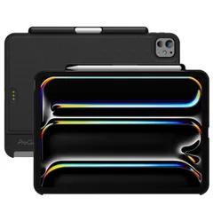 新品 ProCase iPad Pro 11インチ ケース M4 (2024年発売 第5世代) 専用 (A2836 A2837 A3006) Magic Keyboard 及び Magic Keyboard Folio に対応 ペン収納 カバー-ブラック