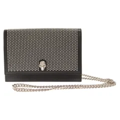 Alexander McQueen (アレキサンダーマックイーン) スタッズ レザー ミニ スカル ショルダー バッグ ブラックのサムネイル