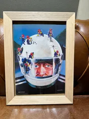 アートパネル【限定一点物】絵画　インテリア　アートフレーム　おしゃれ 　ヴィンテージマガジン　バイク雑誌　アンティーク　フォトフレーム