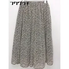 ◇ OLIVE des OLIVE オリーブデオリーブ 総柄 ウエストゴム ロング プリーツ スカート サイズF ブラック系 レディース  【中古】 【1107150000665】