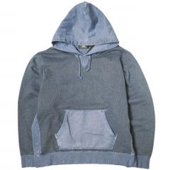 RRL ダブルアールエル 24AW GARMENT-DYE FRENCH TERRY HOODIE ガーメントダイド フレンチテリーフーディ 782929540001 XL Navy Double RL 裏毛 ツートーン スウェットプルオーバーパーカー
