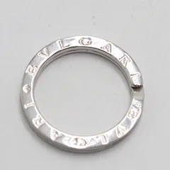 箱付 美品 ブルガリ シルバーカラー キーリング キーホルダーアクセサリー ブランド小物 2000000 NSK KTU