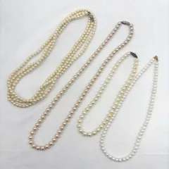 k18 アコヤ 真珠 パール セット 全て silver 金具 ネックレス ジュエリー 高級