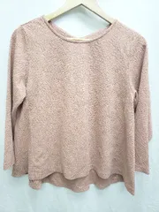 ◇ BEAUTY & YOUTH UNITED ARROWS ジャガード 長袖 ブラウス カットソー ピンクベージュ系 レディース P  【1407100012046】