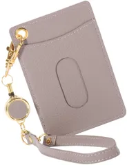 [BLUE SINCERE] ブルーシンシア パスケース リール付き 本革 定期入れ レディース シュリンクレザー 2枚 両面 伸びる ストラップ付き icカードケース / PC3