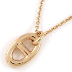エルメス HERMES ネックレス シェーヌダンクル ファランドール H108615B 00 オーバル チェーン K18PG 【中古】