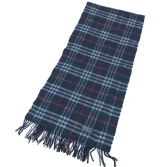 Burberry's バーバリーズ マフラー  ノバチェック/ウール100％    ネイビー レディース / 241013001309