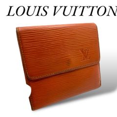 【8月限定20%OFFクーポン!!】LOUIS VUITTON ルイヴィトン エピ ダブルホック ヴィンテージ 三つ折り 財布 ブラウン オレンジ系