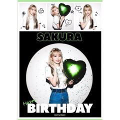 K-POP グッズ LE SSERAFIM ルセラフィム サクラ SAKURA ラミネート加工 ハングル 反切表つき 下敷き オリジナル ピオナ 推し活 オタ活 勉強