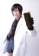 【中古】生写真(男性) 北村諒(薬研藤四郎)/膝上・衣装白・左手ブラシ・左向き・背景白・キャラクターショット/舞台「刀剣乱舞」トレーディングブロマイド