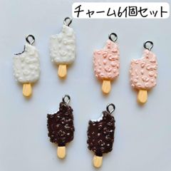 アイスクリームチャーム スイーツ お菓子 ミニチュア ハンドメイドパーツ まとめ売り 食べ物 フード 食品サンプル  アクセサリー 手芸 材料 キーホルダー バッグチャーム 春夏 チョコレート