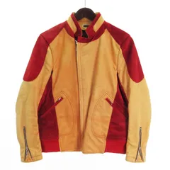 サイダーハウス CYDERHOUSE ライダース ジャケット シングル 鹿革 赤系 レッド系 M アウターのサムネイル