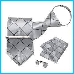 【人気商品】披露宴 フォーマルパーティー ネクタイ4点セットメンズ 就活 ワンタッチネクタイ結婚式便利簡単ジッビジネス用 [DiBanGu]