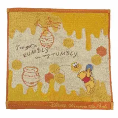 【メール便】くまのプーさん ミニタオル ジャガードハンカチタオル はちみつワールド ディズニー 丸眞 汗拭きタオル キャラクター グッズ 