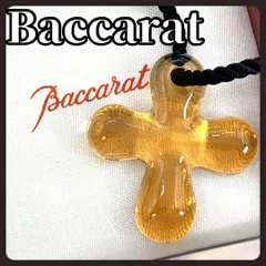 Baccarat　バカラ　クロス　ネックレス　オレンジ　シルバー　925