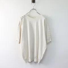 美品 エポカ EPOCA 肩部分レース編みデザイン ニットプルオーバー 40/ライトベージュ トップス サマーセーター【2400014028577】