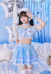 未使用タグ付きMalymoon マリームーン  水色 フリル リボン マリン衣装 Amazon.co.jp: [Malymoon] コスプレ #ババババンビ メイド
