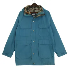 80年代 USA製 WOOLRICH ウールリッチ 60/40クロス マウンテンパーカー ブルー (メンズ M) 中古 古着 A1433