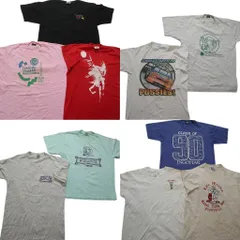 古着卸 まとめ売り オールドシングル 半袖Tシャツ 10枚セット (メンズ Ｌ ) ヘインズ レーシング フルーツオブザルーム 中古 古着 NB7043