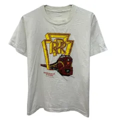 半袖 プリントTシャツ M～ ホワイト プルオーバー 90's 90年代 鉄道 クルーネック カットソー 古着卸 アメリカ仕入 a707-5059
