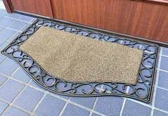 大特価！！　ゴージャスな玄関マット　泥落としがしっかりできます　お客様を素敵にお出迎え　アンティーク調　ロココ調　ヴィクトリアン調　玄関飾り　玄関周り　ラグジュアリーインテリア