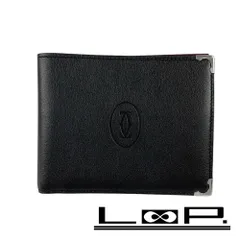 Cartier カルティエ 二つ折り財布 L3001369 マスト ブラック