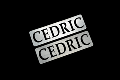 EE-702-2 CEDRIC 銀黒 アクリル2層 ステッカー 日産 130 430 330 ワゴン セドリック 前期 後期 モデリスタ 2枚1セット
