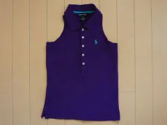 ラルフローレン ralph lauren アウトレット 子供服 女の子 S 約 120cm 130cm タンクトップ ポロシャツ素材 ノースリーブ 紫 スモールポニー 夏 ★3 トップス ガールズ キッズ 【中古】 ユーズド 子ども服