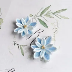 【2445】オーボエ 星型キーホルダー 星型カラビナ ブルーの万華鏡紫陽花 2445】オーボエ 星型キーホルダー 星型カラビナ ブルーの万華鏡