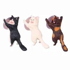 スマホスタンド 猫 3個セット かわいい 吸盤 ネコ 簡単 便利 インテリア スマホ アクセサリー コンパクト 卓上 ホルダー オブジェ 雑貨 にゃんこ 可愛い 携帯 選べる2タイプ にゃんこ 吸盤付き 小物 卓上 3個入り 猫型 猫グッズ 3匹セット