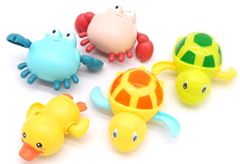 正直屋 お風呂 おもちゃ お風呂遊び 子供おもちゃ 泳げる カメ カニ あひる 水遊び プール遊び 5点セット