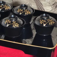 茶器/茶道具 懐石道具（会席道具）/折敷】 懐石膳（会席膳） 5客