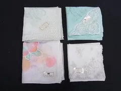 ■新品■未使用■ NINA RICCI ニナリッチ コットン100% スカーフハンカチーフ レディース 4点セット まとめ売り DJ5651