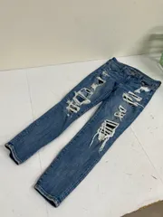 送料無料★AMERICAN EAGLE アメリカンイーグル★ダメージスキニーパンツ　ダメージデニムパンツ★US4 155/68A ストレッチパンツ　　#70711skk