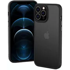 Kakuki 半透明 For iphone13 Pro Max 用 ケース マット 6.7インチ SGS軍事認証 滑り止め マット加工 黄ばみなし レンズ保護 ワイヤレス充電対応 ハードケース レンズ保護 耐衝撃 iphone 13 Pro Max 用カバ 1