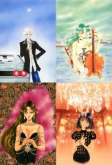 [중고] 엽서 집합(B) 고정채 엽서 4장 세트 [미소녀 전사 세일러 문 레조네 ART WORKS 1991~2023 발매 기념전]