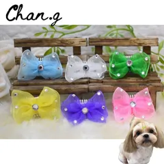 オーガンジーリボンピン　／　犬　犬用ヘアピン　ヘアピン　コームピン　ヘアアクセサリー　ヘアクリップ　トリミング　ドッグピン　トップノット　ベビー　キッズ　Chan.g. チャンジー