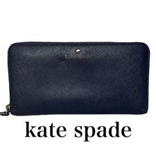 ✨kate spade ケイトスペード ジッピーウォレット 長財布 ネイビー