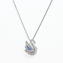 スワロフスキー SWAROVSKI ネックレス Swan スワン クリア ブルー シルバー 5723389 ジュエリー アクセサリー ペンダント