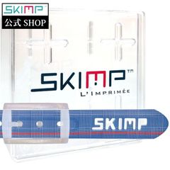 SKIMP プリントベルト グレンチェック メンズ レディース ゴム ゴルフ スノボ 防水  長さ約140cm 幅約3.4cm スキンプ【PDG マリンブルー】