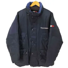 トミーヒルフィガー TOMMY HILFIGER 90S フロントデザインダウンジャケット メンズ import：M 
